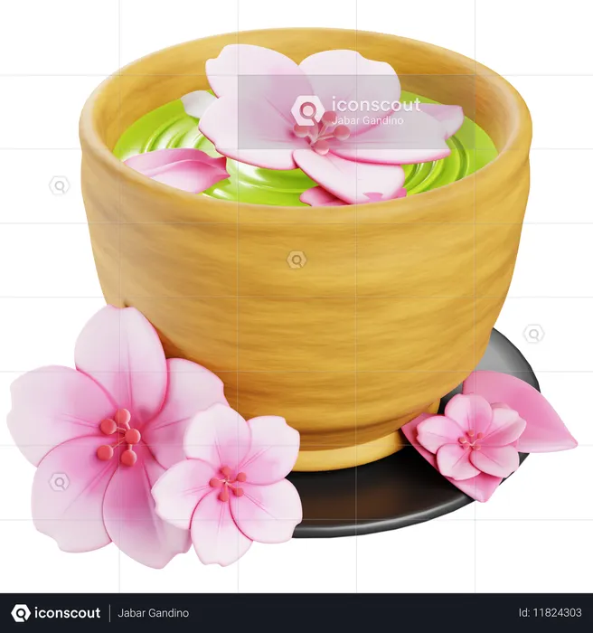 Grüner Tee  3D Icon