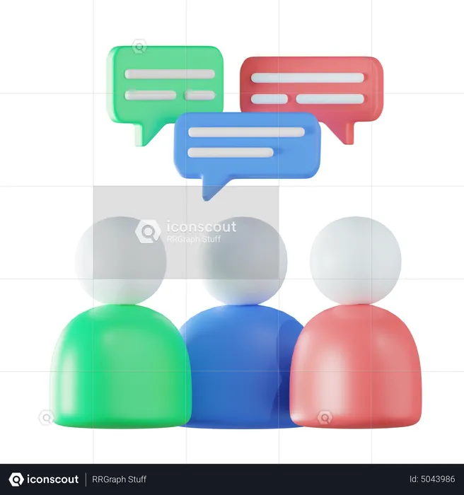 Gruppenchat  3D Icon