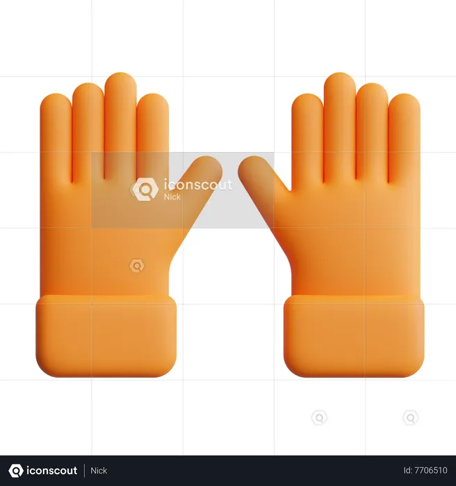 Guante de mano  3D Icon