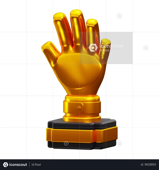 Guante de oro  3D Icon