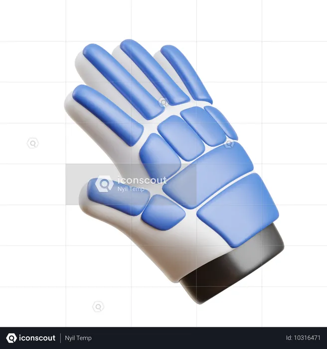 Guantes de cricket  3D Icon