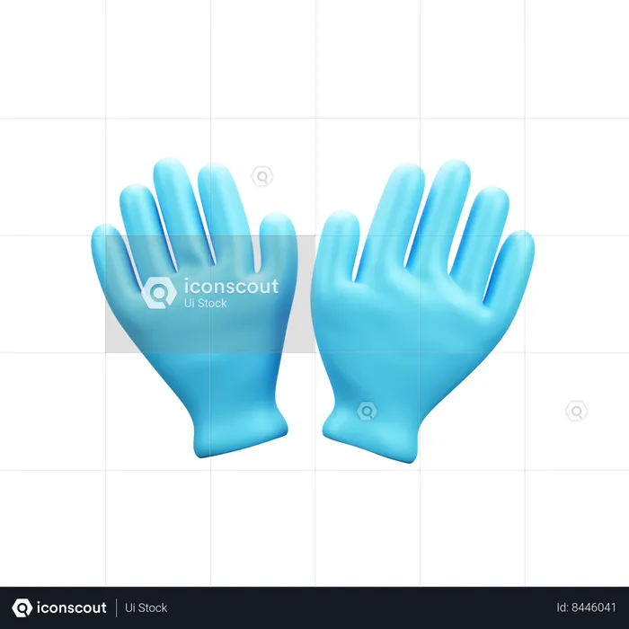 Guantes de goma  3D Icon