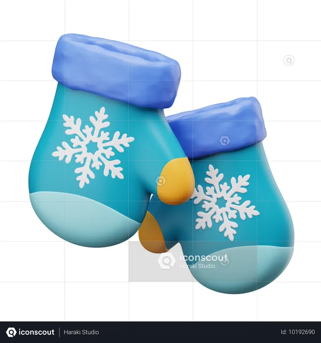 Guantes de invierno  3D Icon