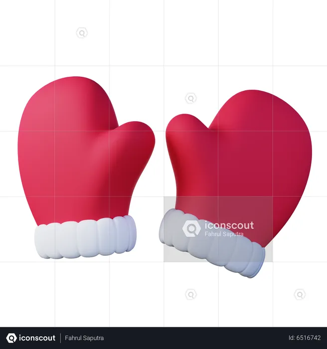 Guantes de invierno  3D Icon