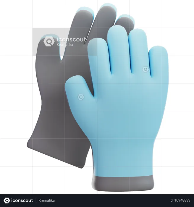 Guantes de jardin  3D Icon