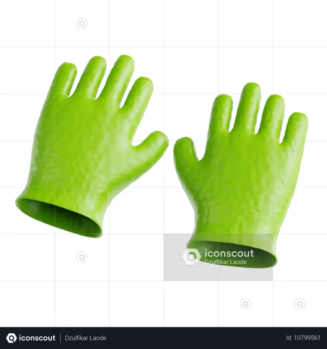 Guantes de la mano  3D Icon