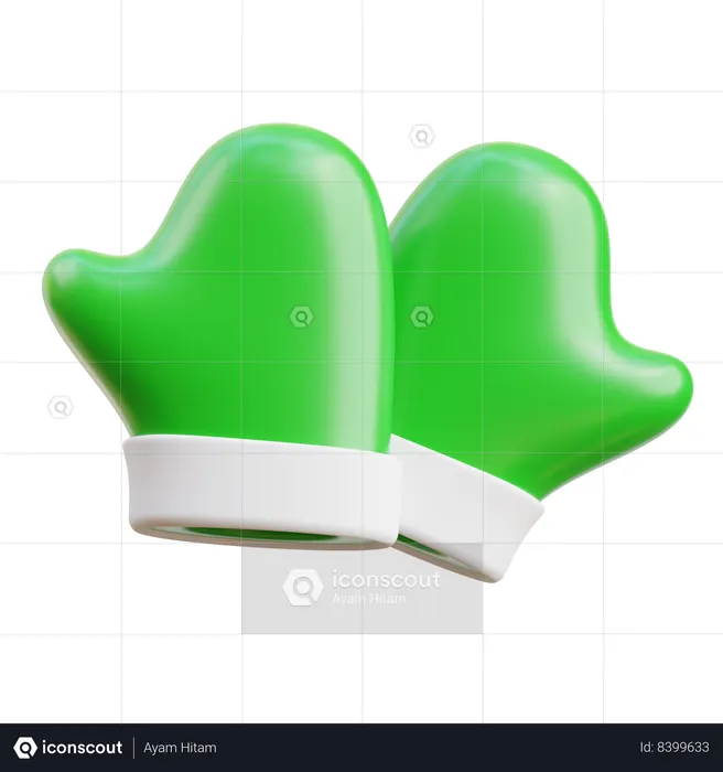 Guantes de navidad  3D Icon