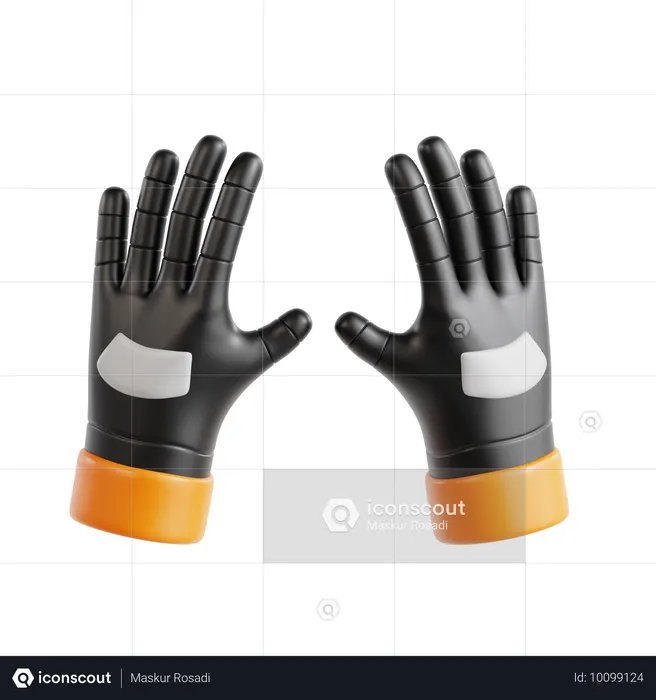 Guantes de portero  3D Icon
