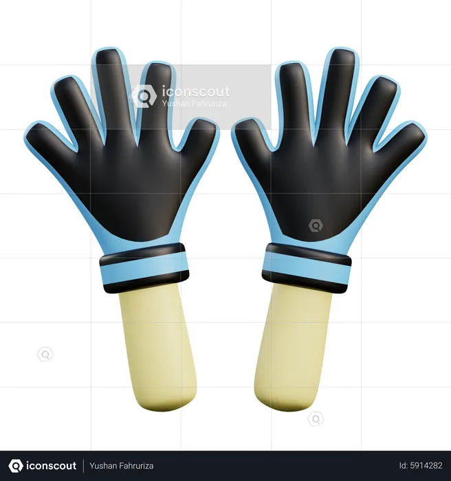 Guantes de portero  3D Icon