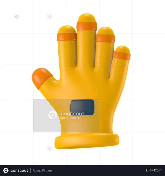 Guantes de seguridad  3D Icon