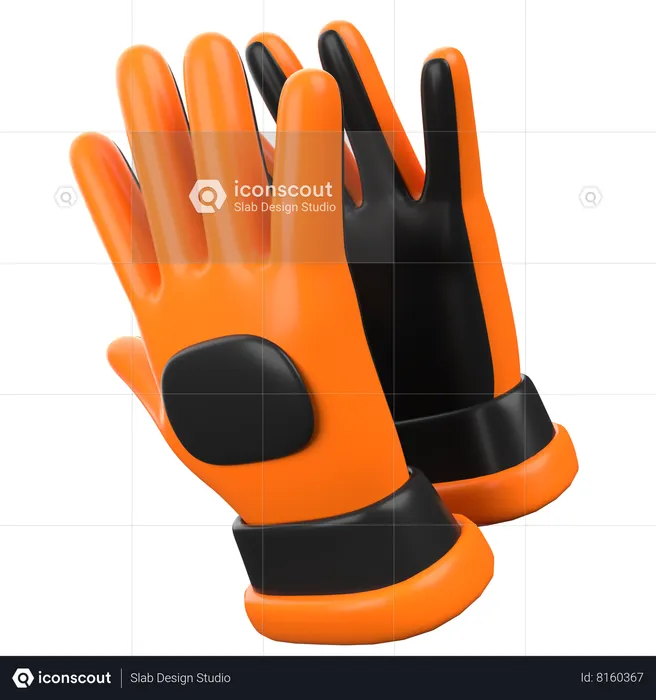 Guantes de seguridad  3D Icon