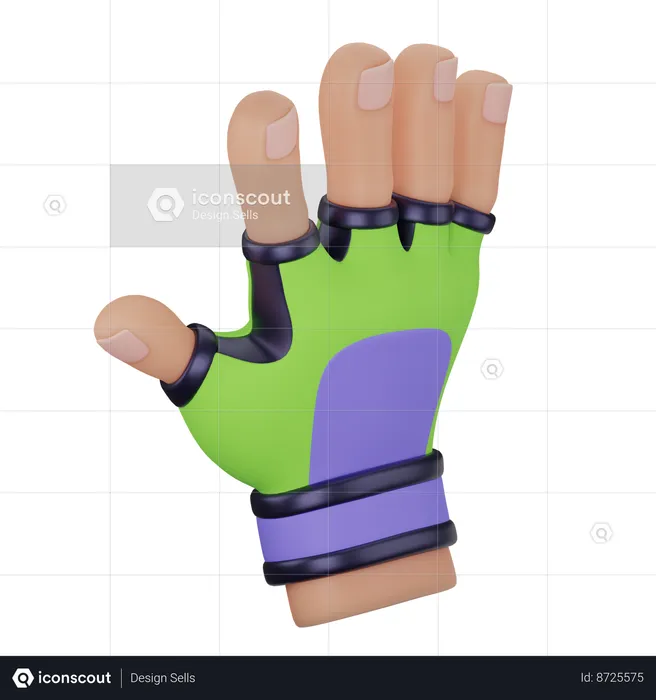 Guantes de fitness  3D Icon