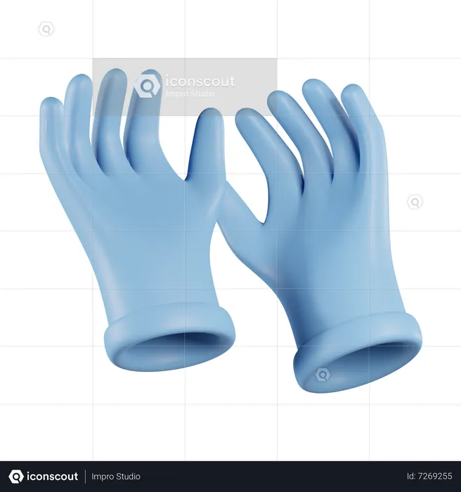 Guantes médicos  3D Icon