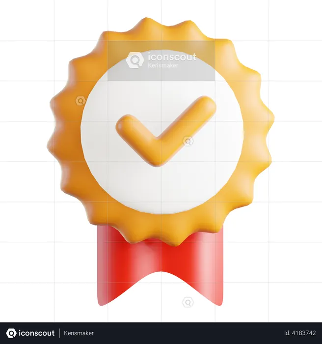 Guarantee Badge  3D Icon