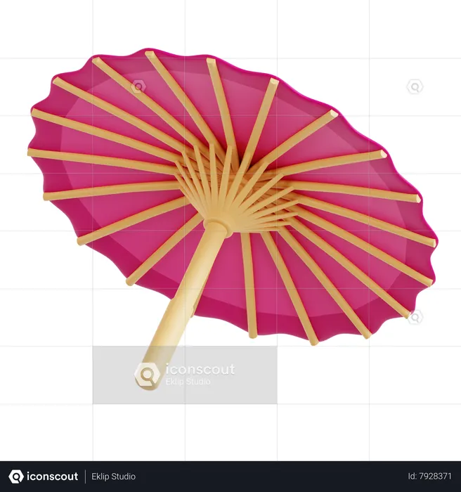 Guarda-chuva coreano  3D Icon