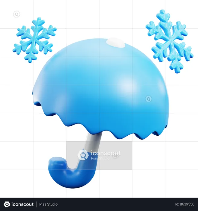 Guarda-chuva de neve  3D Icon