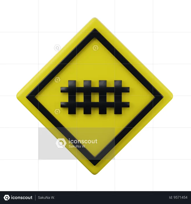 Guarded Railroad Crossing Sign 3d Icon 3D Icon - Free Download Sign ...