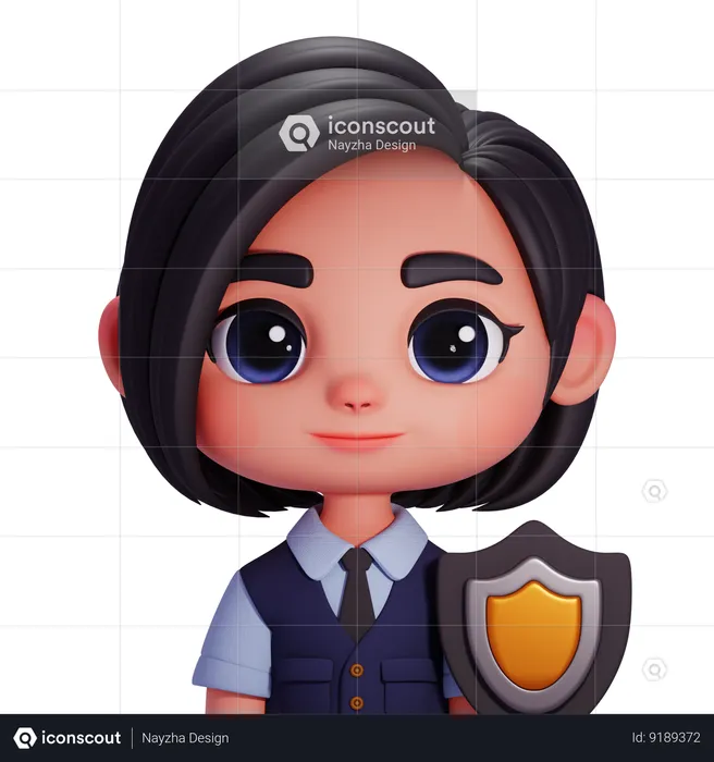 Guardia de seguridad  3D Icon