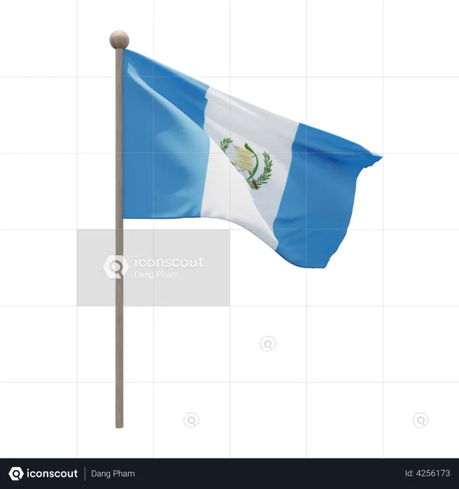 Asta de bandera de guatemala Flag 3D Flag