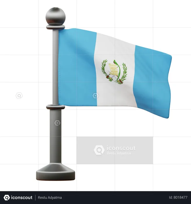Guatemala Flag Flag 3D Icon