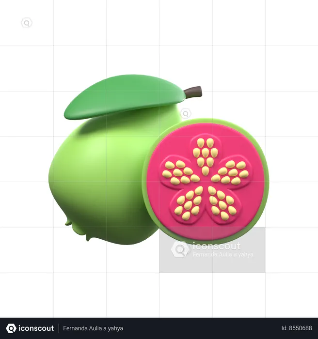 Guava Slices  3D Icon
