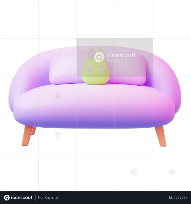 Guest Sofa  3D Icon