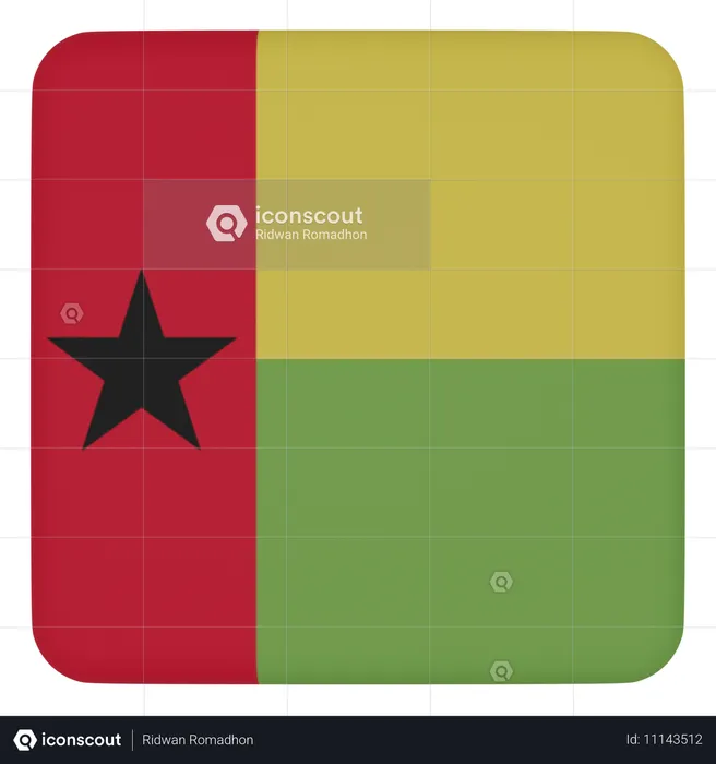 Guinea Bissau Flag 3D Icon