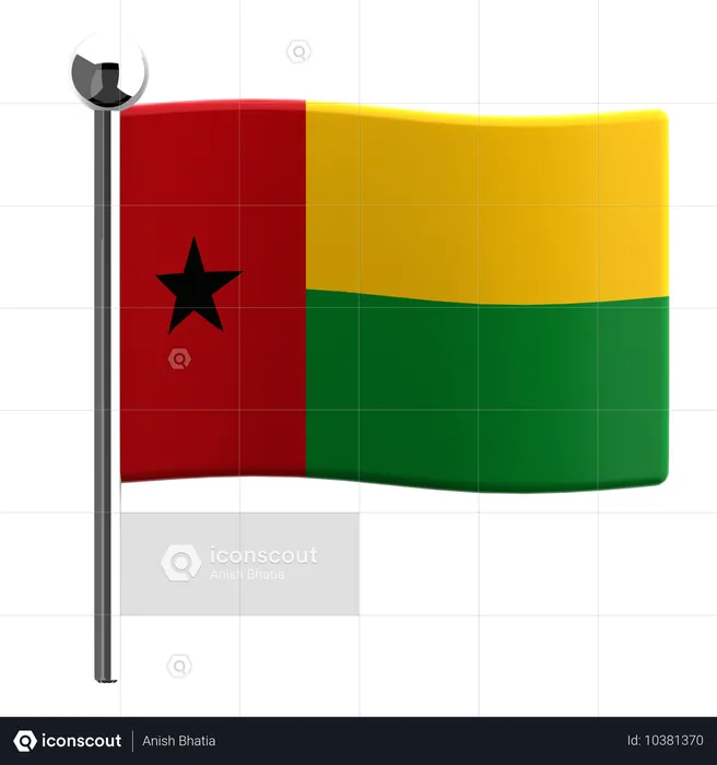 Guinée-Bissau Flag 3D Icon