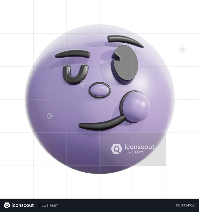 Guiño Emoji 3D Icon