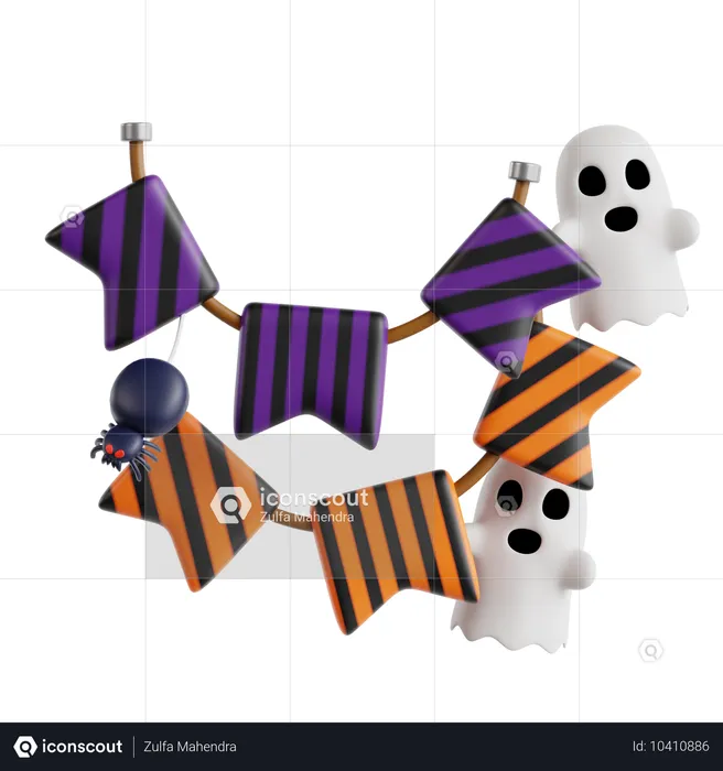 Guirlanda de halloween  3D Icon