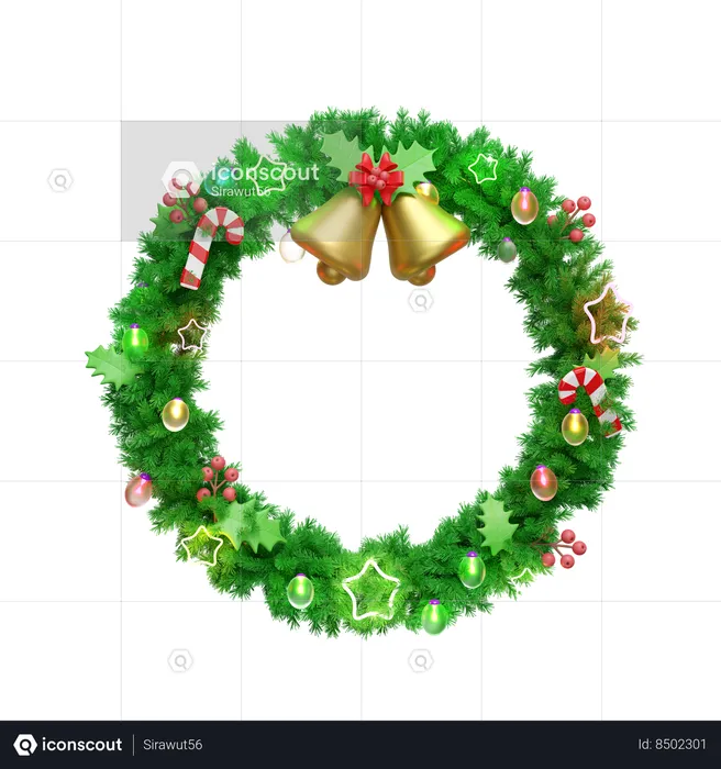 Guirlanda de natal  3D Icon