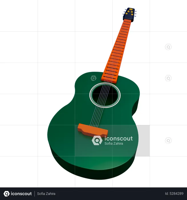 Guitar  3D Icon