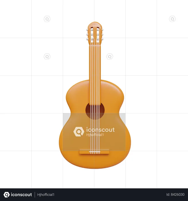 Guitar  3D Icon