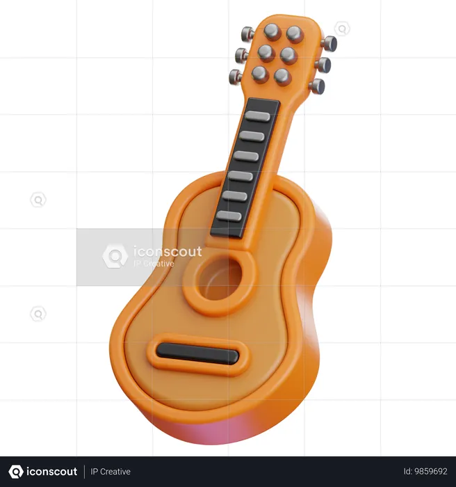 Guitar  3D Icon