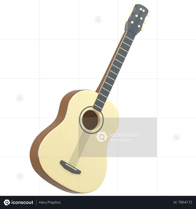 Guitar  3D Icon