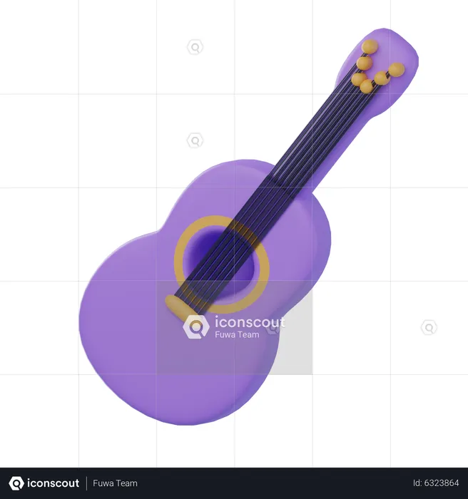 Guitar  3D Icon