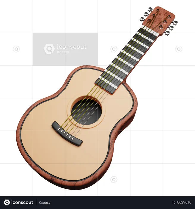 Guitar  3D Icon