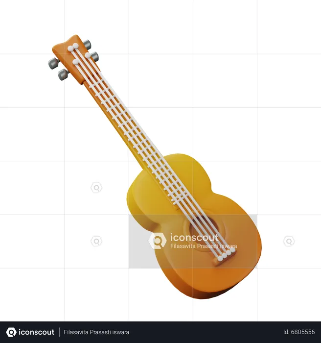 Guitar  3D Icon