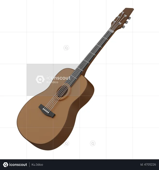 Guitar  3D Illustration