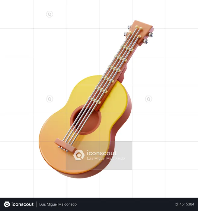 Guitar  3D Illustration