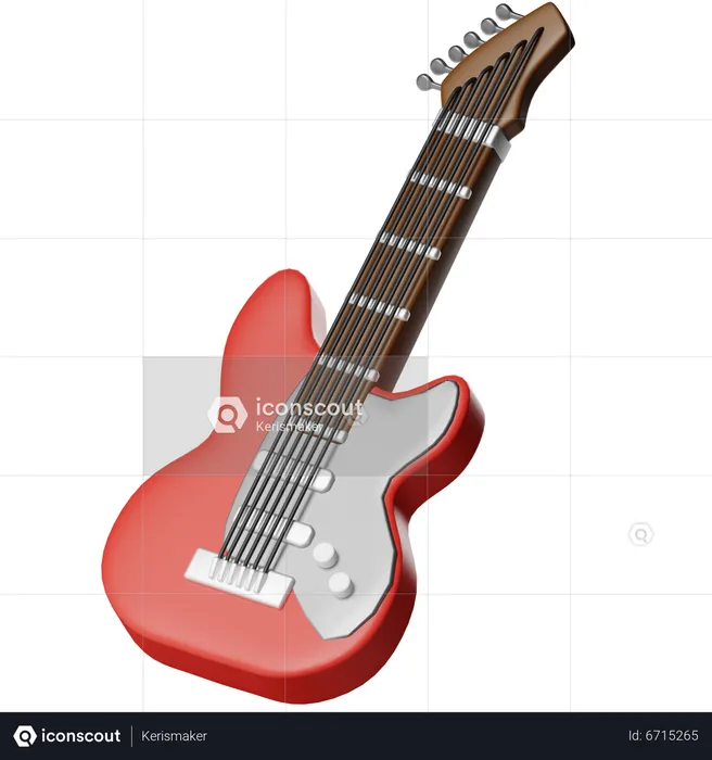 Guitar Electric  3D Icon