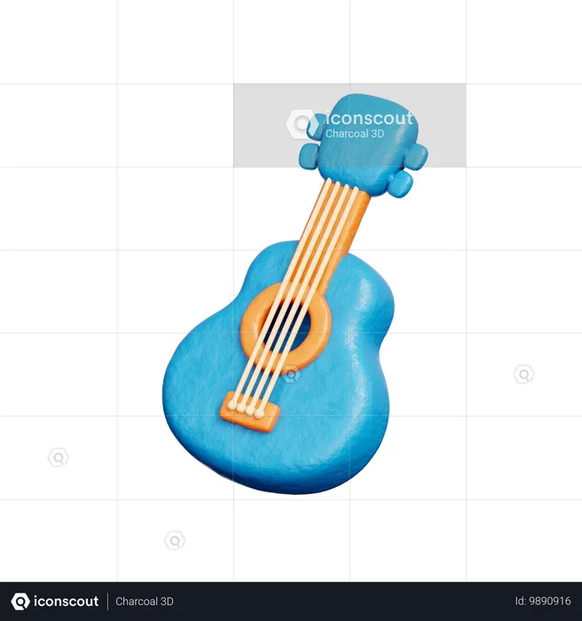 Guitare  3D Icon