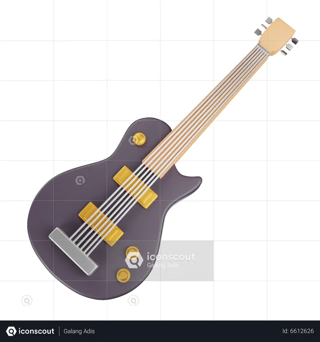 Guitare  3D Icon