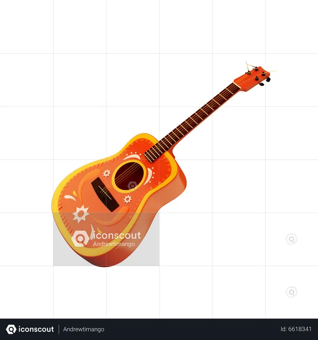 Guitare  3D Icon