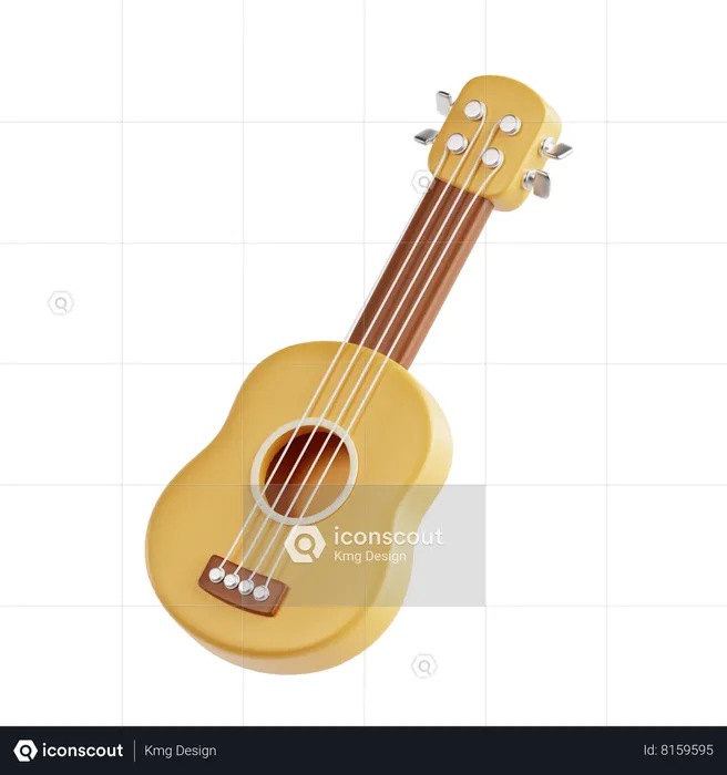 Guitare acoustique  3D Icon