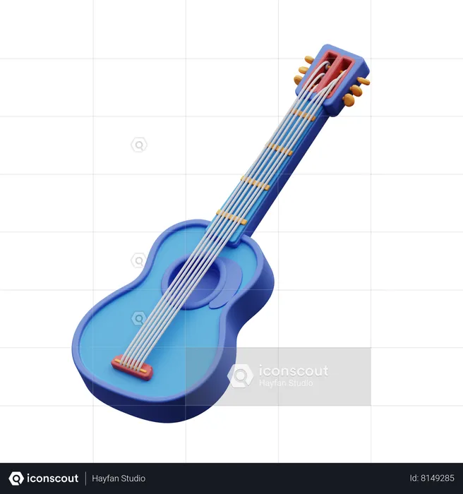 Guitare acoustique  3D Icon