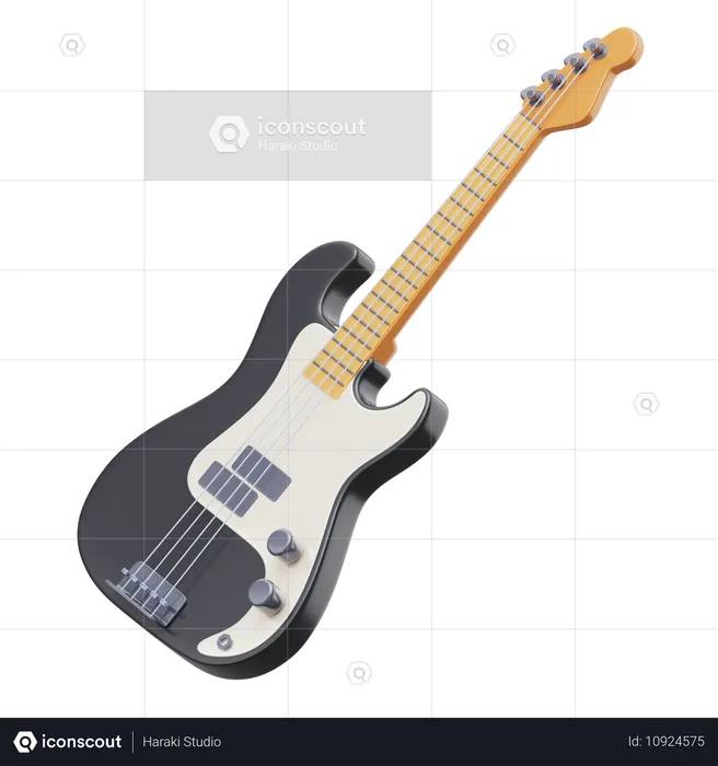 Guitare basse  3D Icon