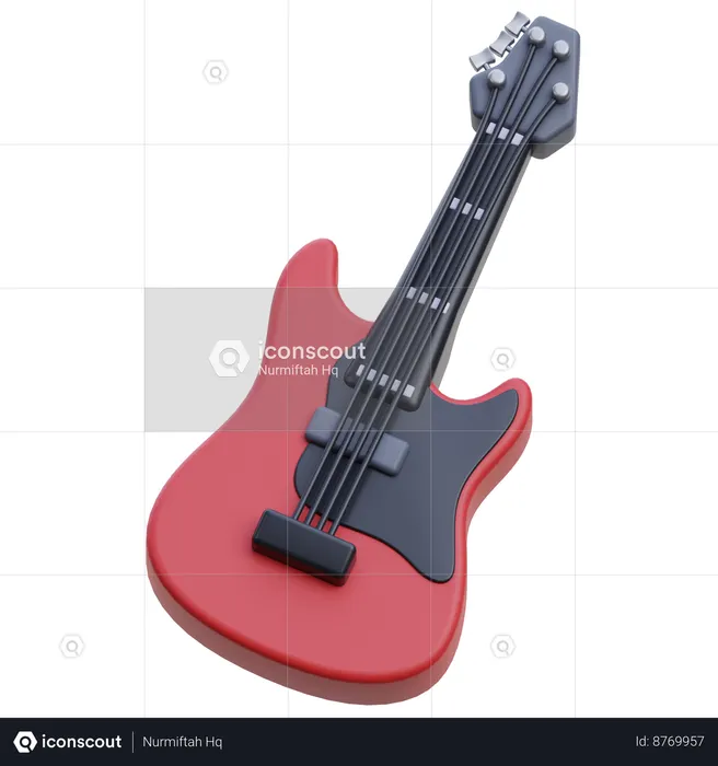 Guitare électrique  3D Icon