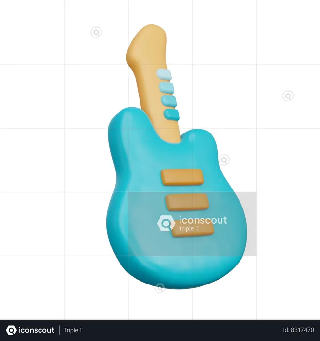 Guitare électrique  3D Icon