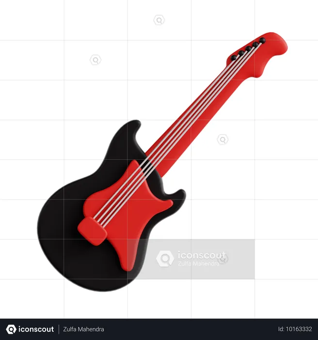 Guitarra  3D Icon